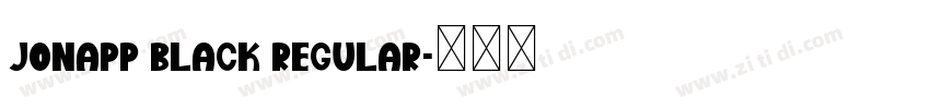 Jonapp Black Regular字体转换